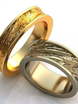 Обручальные кольца с рельефной поверхностью AOG-obr-750 из Желтое золото от Ювелирный салон Art of glow 1