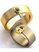 Необычные обручальные кольца с подвесками AOG-WR-0009 из Желтое золото от Ювелирный салон Art of glow 1