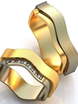 Необычные фигурные обручальные кольца AOG-obr-178 из Комбинированные от Ювелирный салон Art of glow 1
