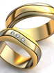 Обручальные кольца из двух видов золота AOG-obr-327 из Комбинированные от Ювелирный салон Art of glow 1