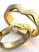 Обручальные кольца необычной формы AOG-obr-324 из Комбинированные от Ювелирный салон Art of glow 1
