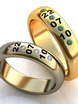 Обручальные кольца с датой свадьбы AOG-obr-245 из Желтое золото от Ювелирный салон Art of glow 1
