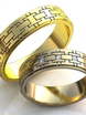 Обручальные кольца с графическим узором AOG-obr-295 из Желтое золото от Ювелирный салон Art of glow 1