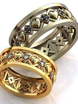 Оригинальные обручальные кольца с сапфирами AOG-obr-165 из Желтое золото от Ювелирный салон Art of glow 1