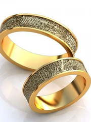 Обручальные кольца с отпечатками пальцев AOG-obr-480 из Желтое золото от Ювелирный салон Art of glow 1