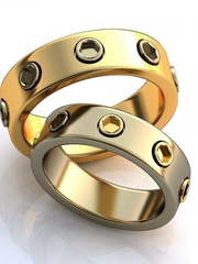 Оригинальные обручальные кольца без камней AOG-obr-486 из Комбинированные от Ювелирный салон Art of glow 1