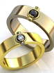 Стильные обручальные кольца с бриллиантами AOG-obr-338 из Желтое золото от Ювелирный салон Art of glow 1