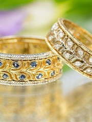 Роскошные обручальные кольца с рубинами R-KO-1101 из Желтое золото от Ювелирный салон Art of glow 2