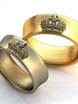 Матовые обручальные кольца с короной AOG-obr-674 из Желтое золото от Ювелирный салон Art of glow 1
