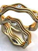 Фигурные обручальные кольца с бриллиантами AOG-obr-389 из Комбинированные от Ювелирный салон Art of glow 1
