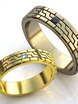 Обручальные кольца с протектором и камнями AOG-obr-288 из Желтое золото от Ювелирный салон Art of glow 1