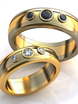 Обручальные кольца из желто-белого золота с камнями AOG-obr-590 из Комбинированные от Ювелирный салон Art of glow 1