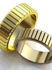 Широкие рельефные обручальные кольца AOG-obr-204 из Желтое золото от Ювелирный салон Art of glow 1