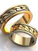 Золотые обручальные кольца цепи AOG-obr-039 из Комбинированные от Ювелирный салон Art of glow 1