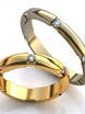 Необычные обручальные кольца с бриллиантами AOG-obr-540 из Желтое золото от Ювелирный салон Art of glow 1