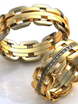 Необычные золотые обручальные кольца звеньями AOG-obr-422 из Комбинированные от Ювелирный салон Art of glow 1