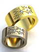 Широкие обручальные кольца необычного дизайна AOG-obr-464 из Желтое золото от Ювелирный салон Art of glow 1