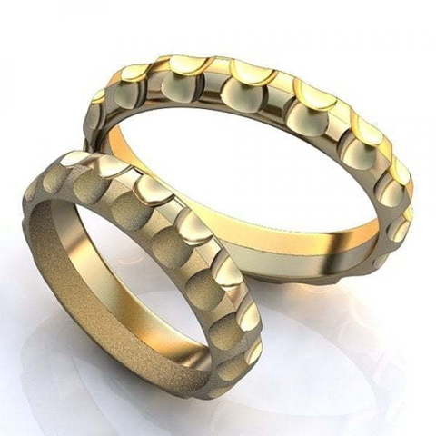 Золотые обручальные кольца AOG-obr-616 из Комбинированные от Ювелирный салон Art of glow 1