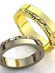 Дизайнерские обручальные кольца без камней AOG-obr-186 из Желтое золото от Ювелирный салон Art of glow 1