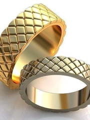 Стильные обручальные кольца AOG-obr-208 из Желтое золото от Ювелирный салон Art of glow 1