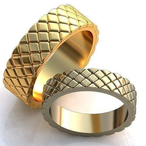 Стильные обручальные кольца AOG-obr-208 из Желтое золото от Ювелирный салон Art of glow 1