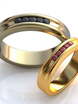 Обручальные кольца с рубинами и бриллиантами AOG-obr-460 из Желтое золото от Ювелирный салон Art of glow 1