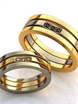 Тройные обручальные кольца с бриллиантами AOG-obr-546 из Комбинированные от Ювелирный салон Art of glow 1