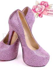 Свадебные лавандовые туфли от  1