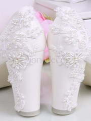 Свадебные туфли на толстом каблуке Isabella айвори от  2