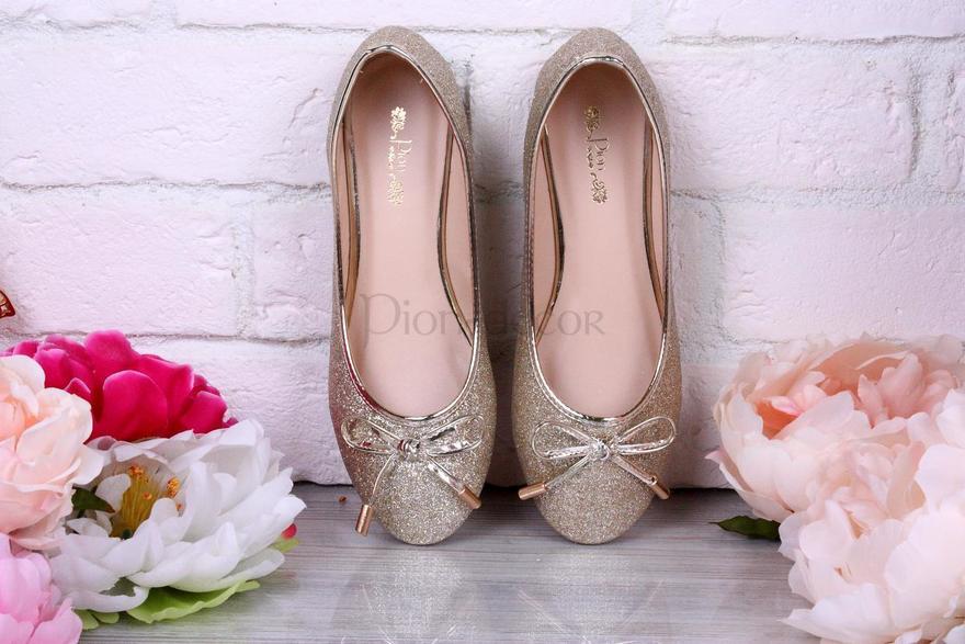 Свадебные балетки Shine золото от  2