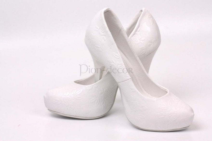 Свадебные туфли Розочки белые от  2