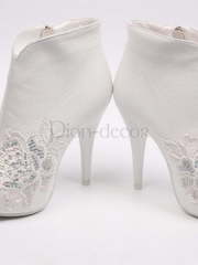 Свадебные ботильоны с розой из страз от  2