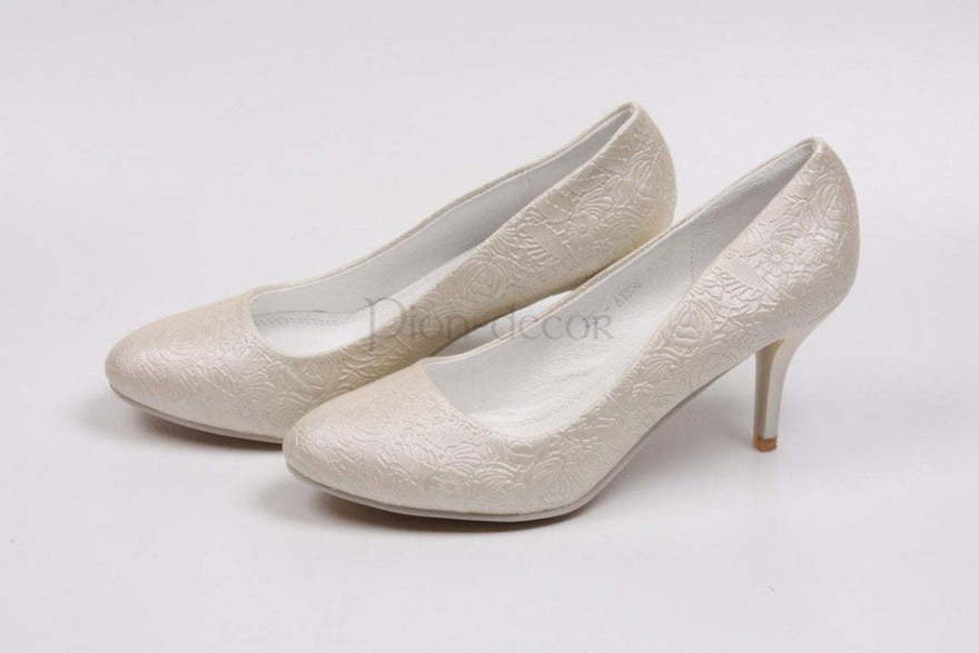 Свадебные кремовые туфли Розочки от  2