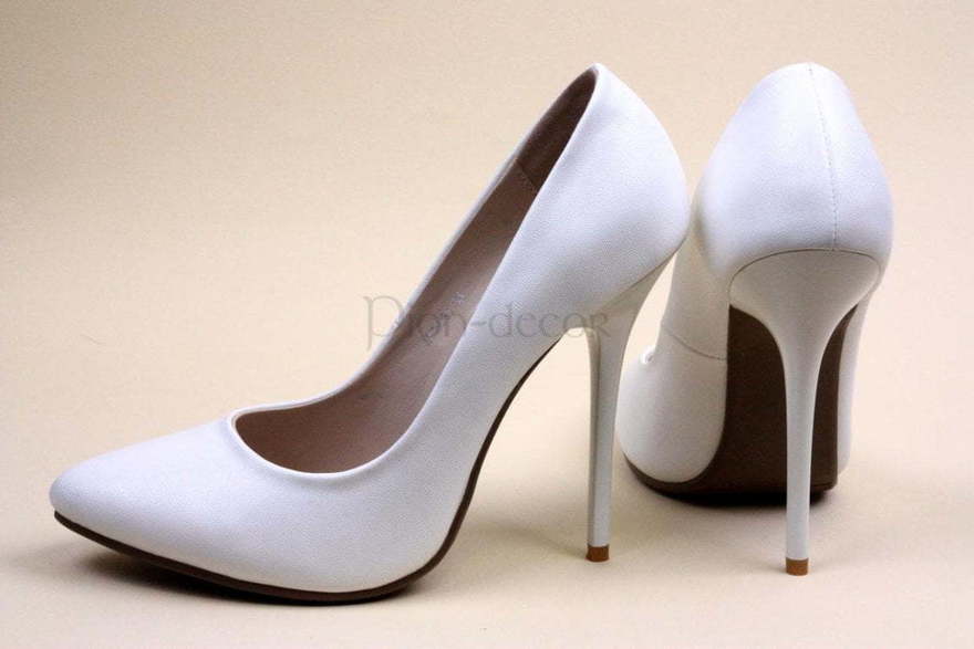 Свадебные туфли-лодочки белые от  2