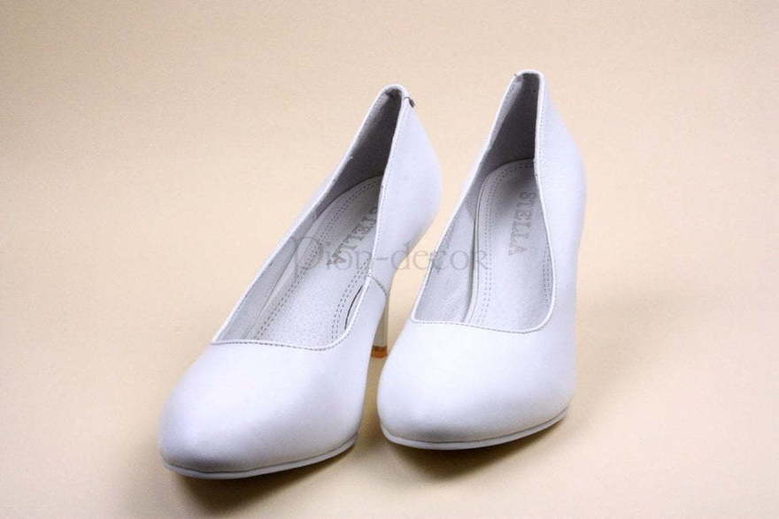 Свадебные белые кожаные туфли от  3