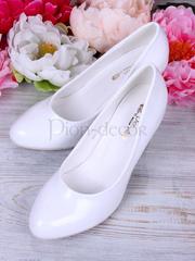 Туфли невесты Classic белые на широком каблуке от  1