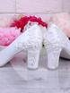 Туфли невесты Classic с жемчугом, белые на широком каблуке от  2