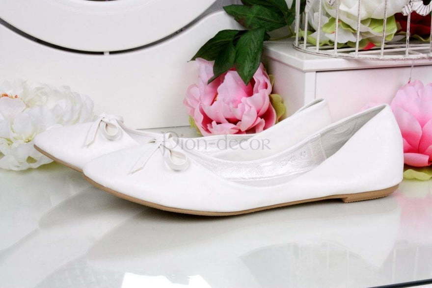 Свадебные балетки Белые - большемерки от  2