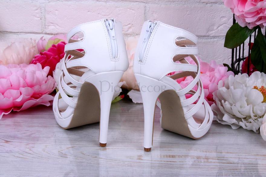 Свадебные босоножки Lorri белые от  2