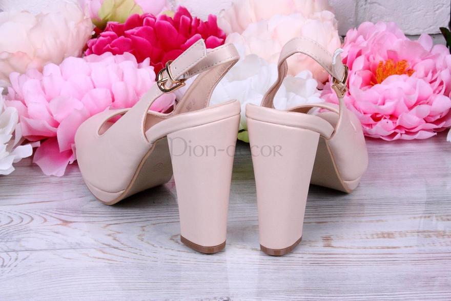 Белые свадебные босоножки Bride нежный крем от  2