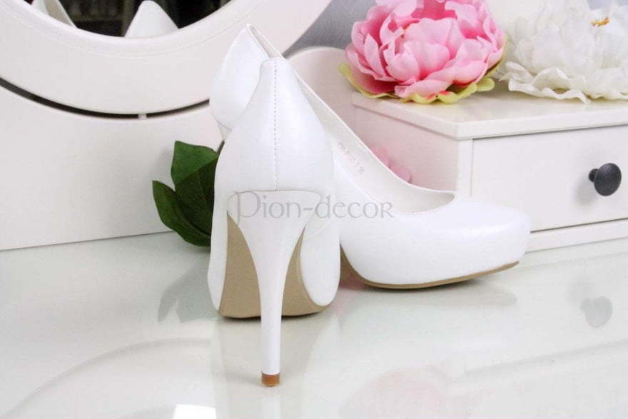 Кожаные свадебные туфли на высоком каблуке от  2
