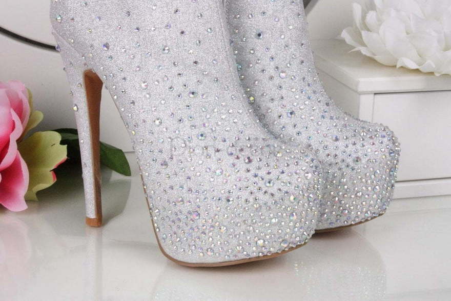 Свадебные ботильоны Хрустальные от  4