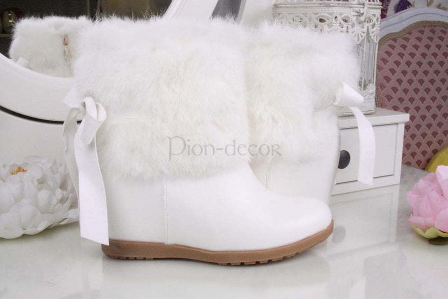 Свадебные ботильоны с замшевым бантом от  3