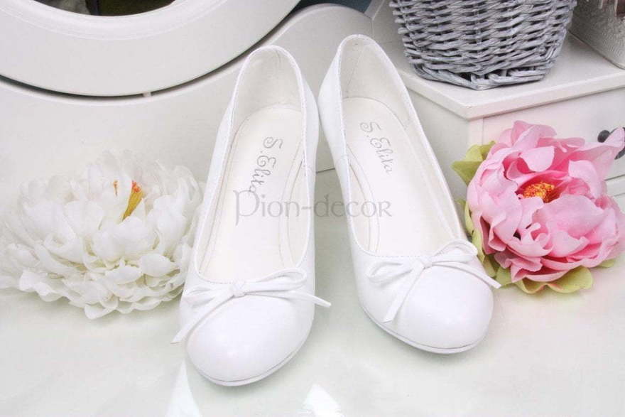 Свадебные туфельки на танкетке Мираж белые от  3