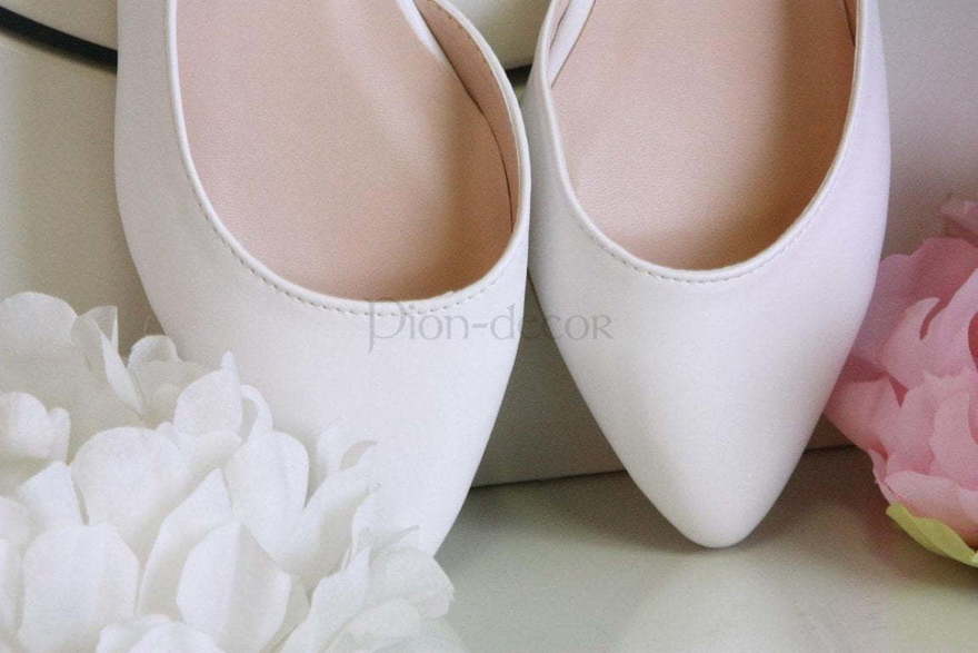 Свадебные балетки Grazie - белые от  2
