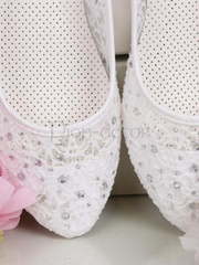 Свадебные балеточки Сristallo белые от  2