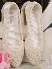 Свадебные балетки Сristallo айвори от  1