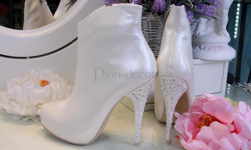 Свадебные ботильоны Perfezione айвори от  2