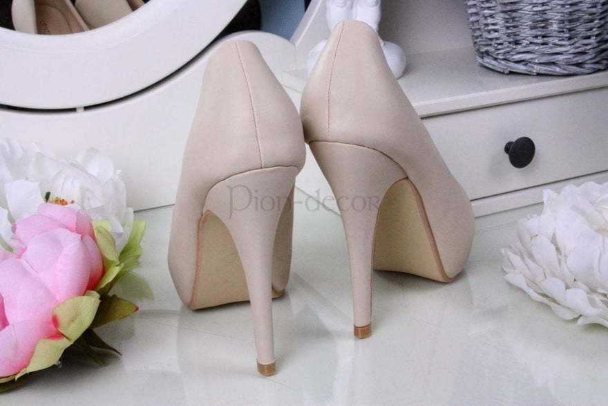 Свадебные туфли Viva айвори, с открытым пальцем от  2