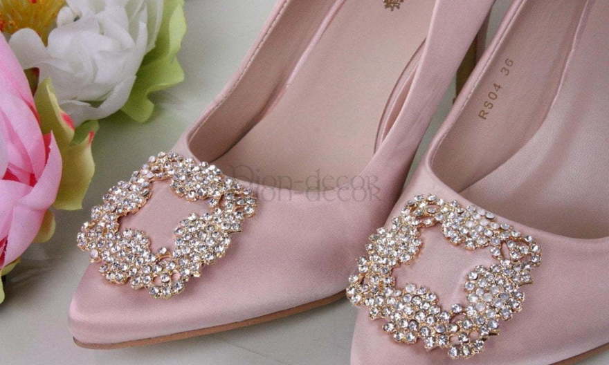 Свадебные туфли невесты Nude с брошью от  3
